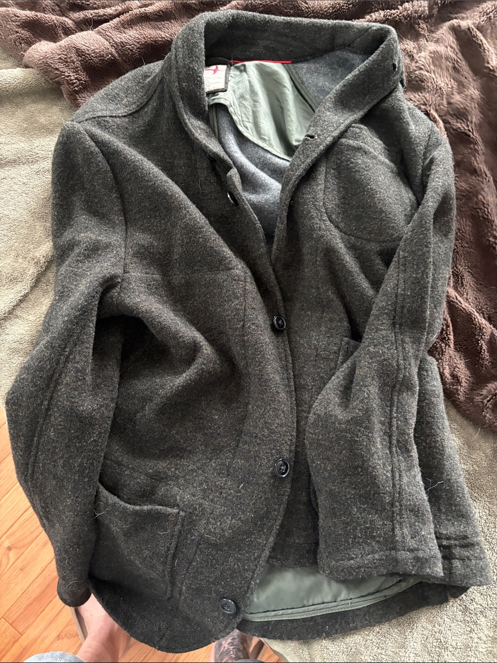 Men's Gray Wool-Blend Sport Coat - Classic Tailored Blazer
